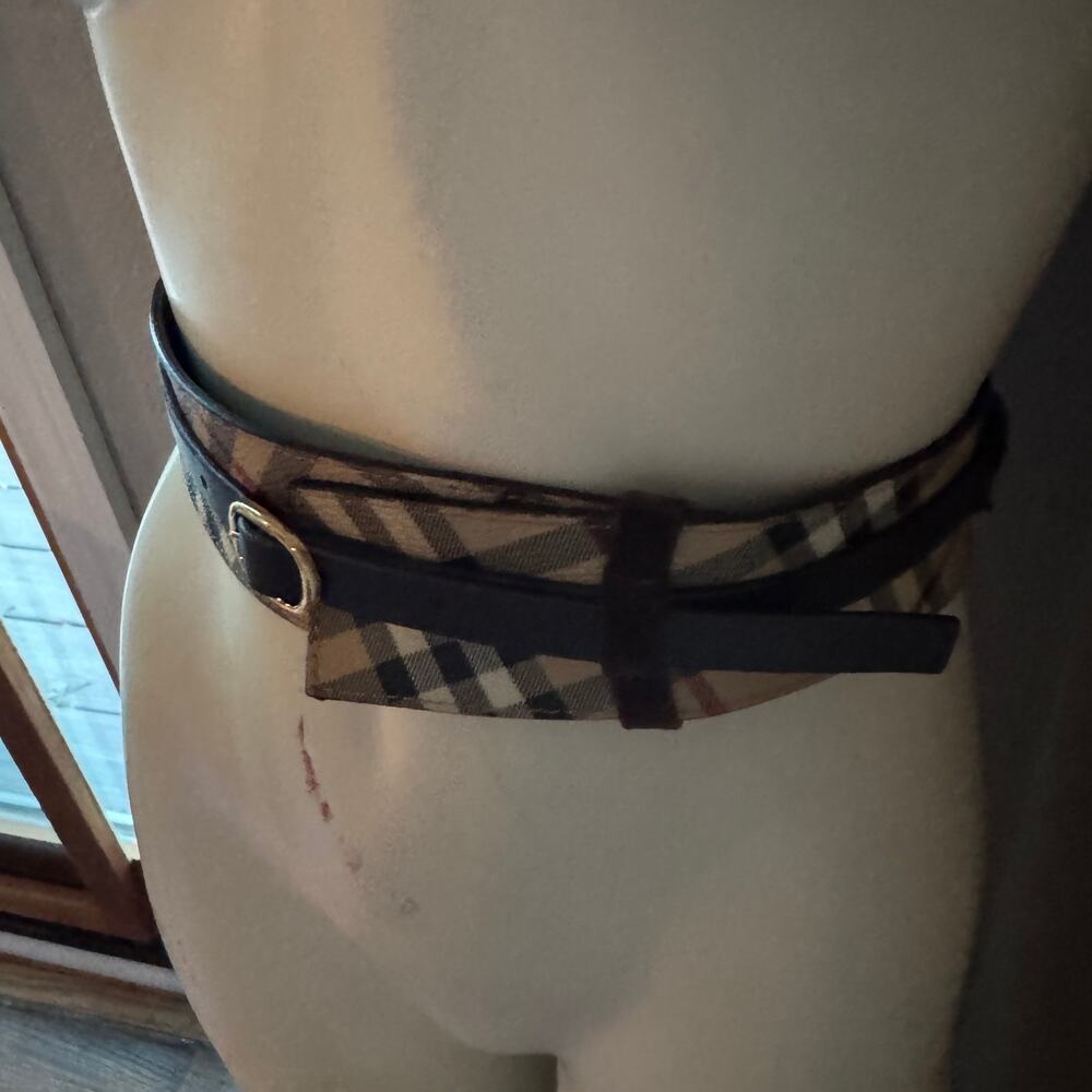 Burberry Vintage Check corset waist belt, authentic